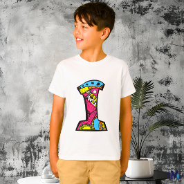 Camiseta Monograma Tribal e Doodle Colorido e Divertido I