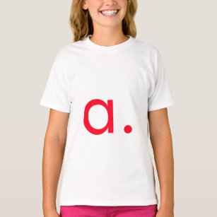 Camiseta Monograma Vermelho - Letra Inicial Simples