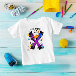 Camiseta Monograma X colorido - Design divertida e personal