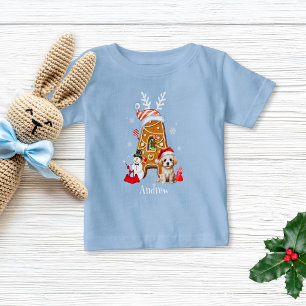 Camiseta Monogramas Papais noeis de Natal Gingerbird - Letr