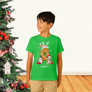 Camiseta Monogramas Papais noeis de Natal Gingerpão - Letra