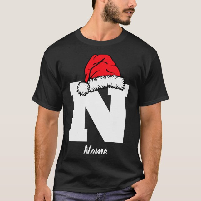 Camiseta Monogrammed Family Christmas With Name  (Frente)