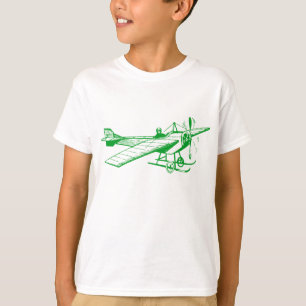 Camiseta Monoplane do vintage - verde de grama