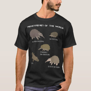 Camiseta Monotremes Do Fundo Mundial Echidna Platypus Gift
