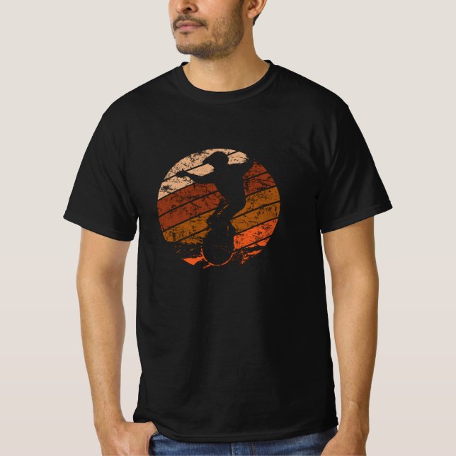 Camiseta MonoWheel Vintage Rótulo EUC Sunset (Frente)