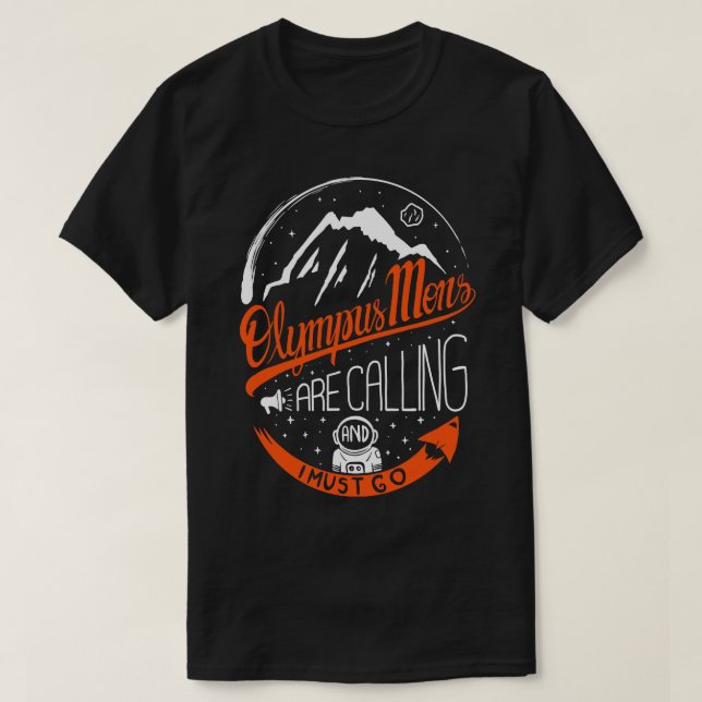 Camiseta Mons estão chamando Explorar Marte (Frente do Design)