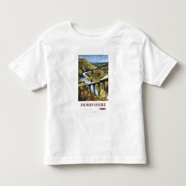 Camiseta Monsal Dale, trem e viaduto British Rail (Frente)