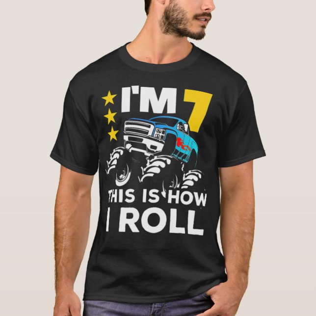 Camiseta Monster 7 Birthday Gift Grande Encantado (Frente)