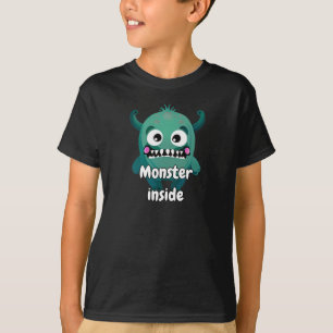 Camiseta Monster Divertido Legal, o melhor Na moda Kid