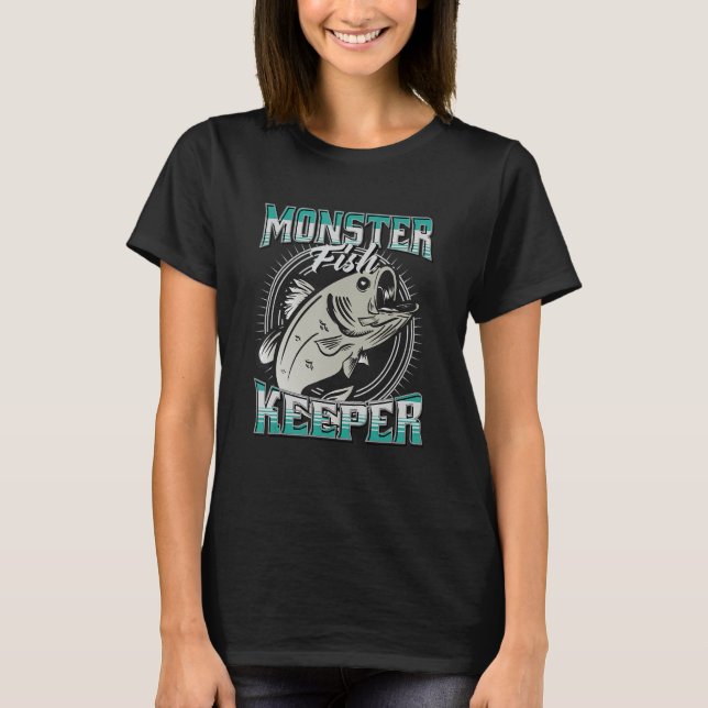 Camiseta Monster Fish Keeper Large Pet Fish Arowana (Frente)
