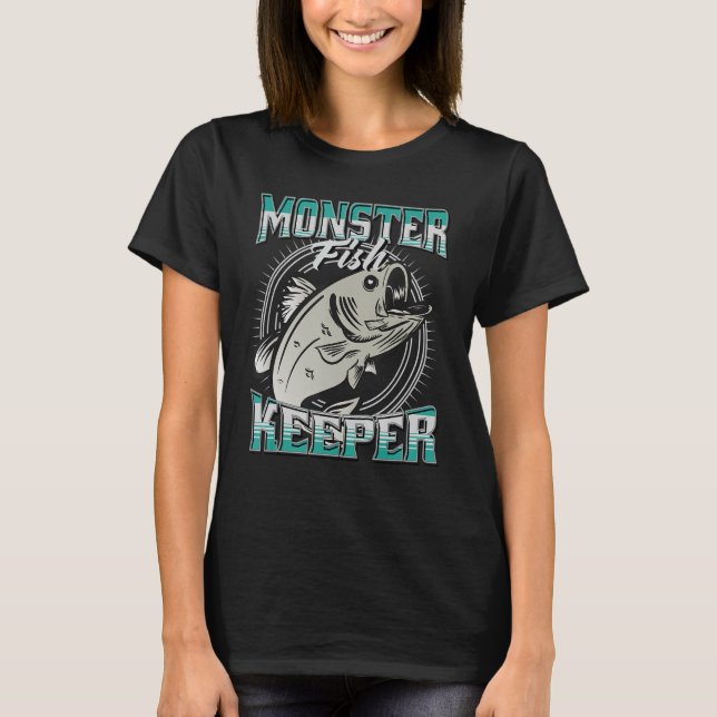 Camiseta Monster Fish Keeper Large Pet Fish Arowana (Frente)