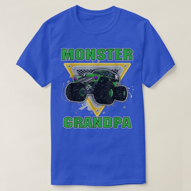 Camiseta Monster Grandpa Monster Truck Are My Jam Grandfath (Frente do Design)