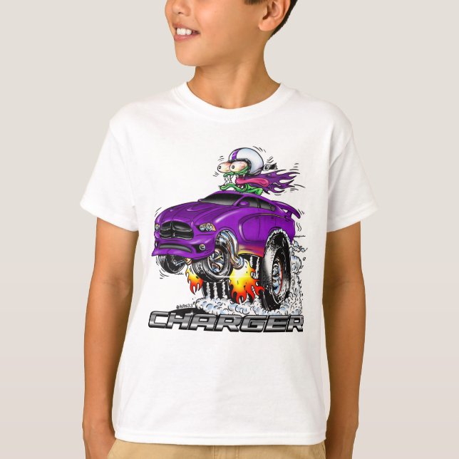 Camiseta Monster Hot Rod (PURPLE) (Frente)