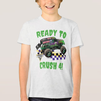 Camiseta Monster Jam Grave Digger Pronto para Esmagar no An