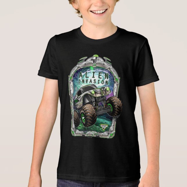 Camiseta Monster Jam Invasão Alien (Frente)