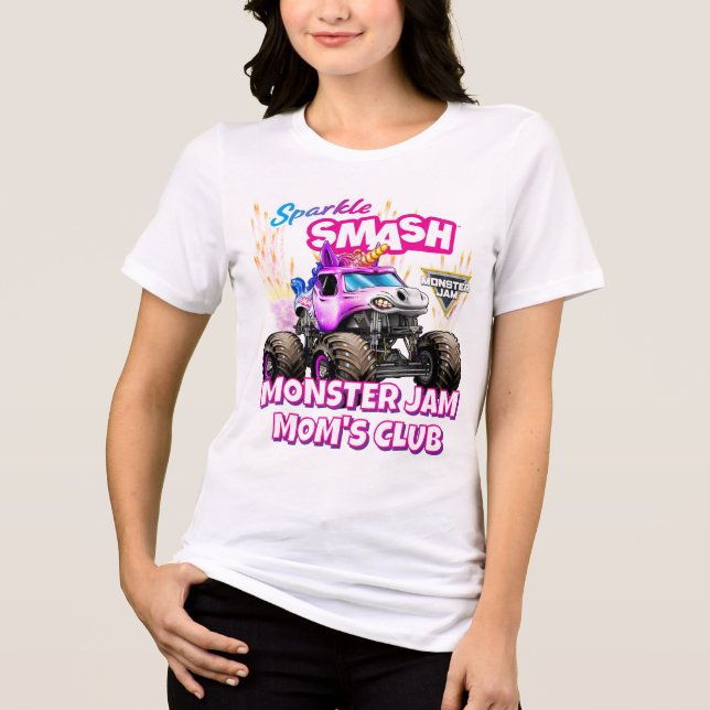 Camiseta Monster Jam Sparkle Smash - Clube da Mamãe Monster (Frente)