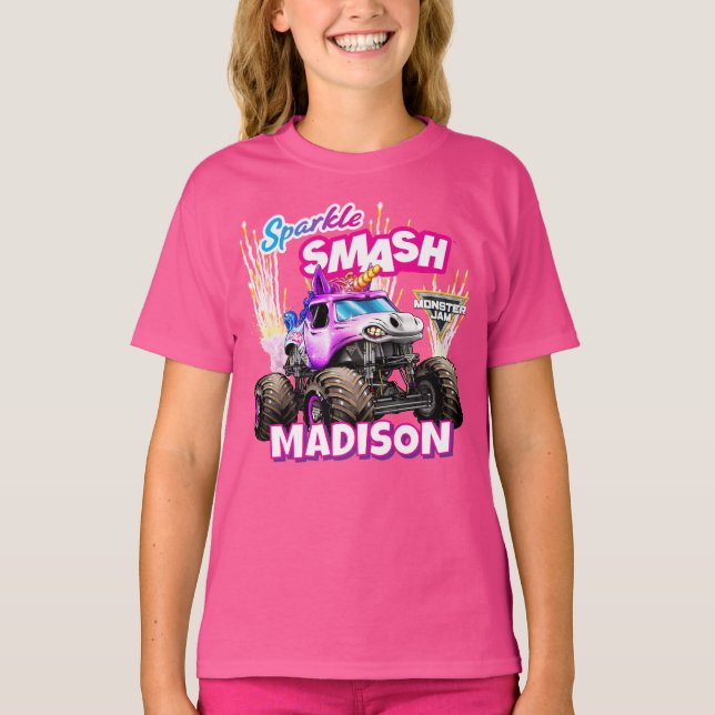 Camiseta Monster Jam Sparkle Smash - Personalizado (Frente)