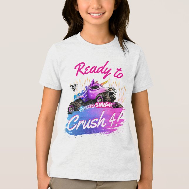 Camiseta Monster Jam - Sparkle Smash Pronta para Esmagar (Frente)