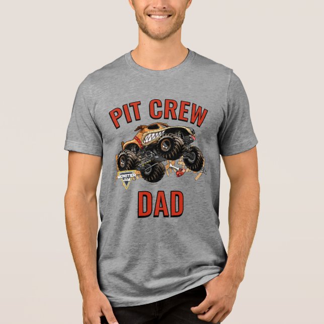Camiseta Monster Jam - Tripulação de Pit do Pai do Monster  (Frente)