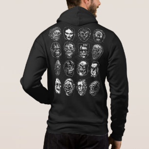 Camiseta Monster mascara capuz de arte - somente preto