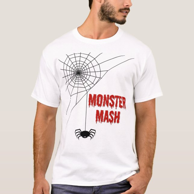 Camiseta Monster Mash Halloween Teia de Aranha (Frente)