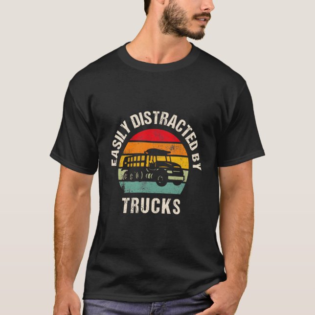 Camiseta Monster Old Trucks Para Motoristas De Caminhões (Frente)