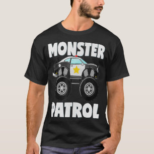 Camiseta Monster Patrol Vintage Polícia Polícia Monstro Cam