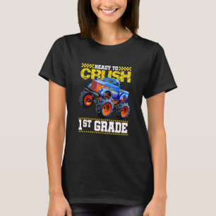 Camiseta Monster Truck 1º Grau Estou pronto para esmagar 1r