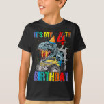 Camiseta Monster Truck, 4 anos, adolescente 4 anos, menino<br><div class="desc">Dinossauro de Caminhão do Monstro de Aniversário, Caminhão do Monstro de Aniversário T-Rex, Caminhão do Monstro de Aniversário, Dinossauro de Caminhão do Monstro de Aniversário, Dinossauro de Caminhão de Aniversário, Dinossauro de Rapaz de Aniversário, T-Rex de Rapto de Família, Dinossauro de Caminhão de Monstro, Teto de Monstro de 4 Anos...</div>