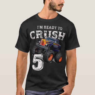 Camiseta Monster Truck 5th Birthday Gift Boys I'm Ready to