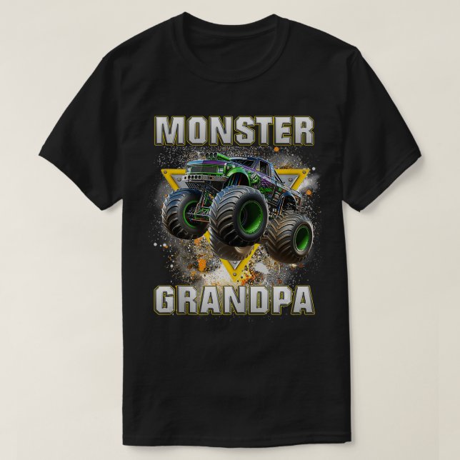 Camiseta Monster Truck Avô Monster Truck É Meu Jam Tru (Frente do Design)