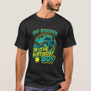 Camiseta Monster Truck Big Brother Do Aniversário Para