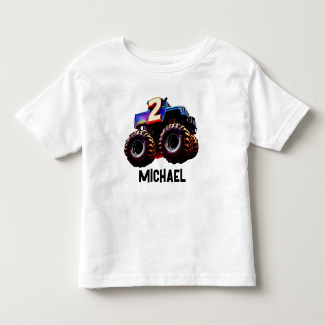 Camiseta Monster Truck Birthday (Frente)