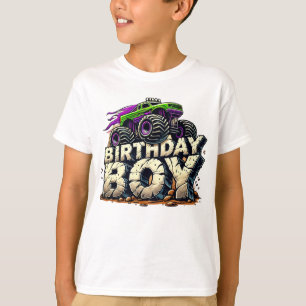 Camiseta Monster Truck Birthday Boy