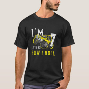 Camiseta Monster Truck Birthday, tenho 7 anos