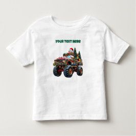 Camiseta Monster Truck Christmas - Editable Toddler Jersey