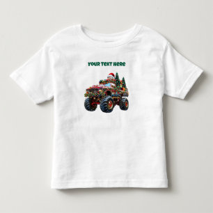 Camiseta Monster Truck Christmas - Editable Toddler Jersey