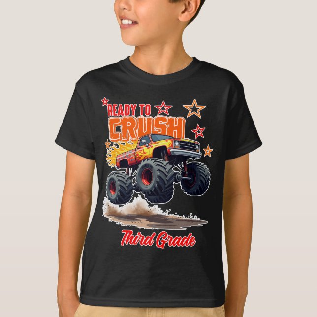 Camiseta Monster Truck "Crush Third Grade" Tee (Frente)