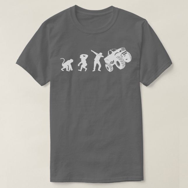 Camiseta Monster Truck Dabbing Dance Engraçado Evolution R (Frente do Design)