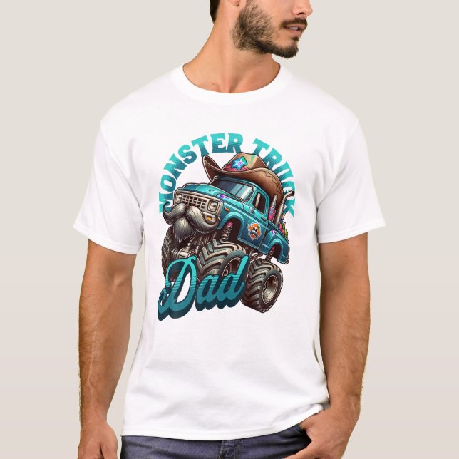 Camiseta Monster Truck Dad Father s Day (Frente)