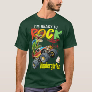 Camiseta Monster Truck Dinossaur Boys Estou Pronta para Roc