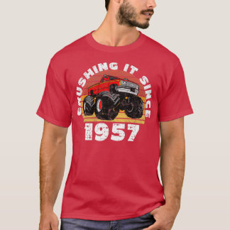 Camiseta Monster Truck Driver Esmagando Desde O Nascimento