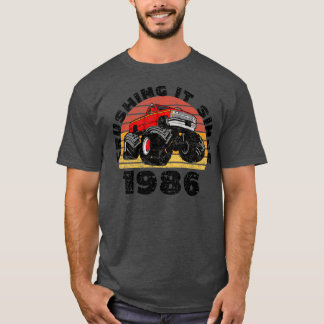 Camiseta Monster Truck Driver Esmagando Desde O Nascimento