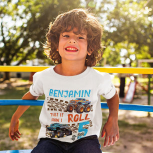 Camiseta Monster Truck É Assim Que Eu Rolo - Aniversário 5