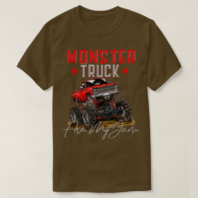 Camiseta Monster Truck É Meu Empenho Para Monstros Caminhon (Frente do Design)
