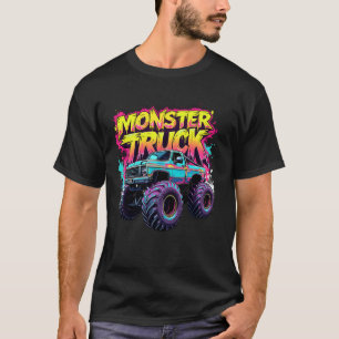 Camiseta Monster Truck É Minha Paixão Grafite Colorido Infa