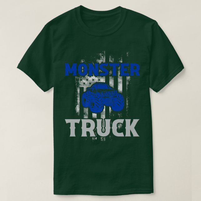 Camiseta Monster Truck Funny Driver2079 (Frente do Design)