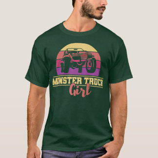 Camiseta Monster Truck Girl Retro Vintage