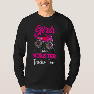 Camiseta Monster Truck Girls Como Monstros Também Aniversár