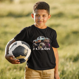 Camiseta Monster Truck Graphic Name T Shirt Para Rapazes